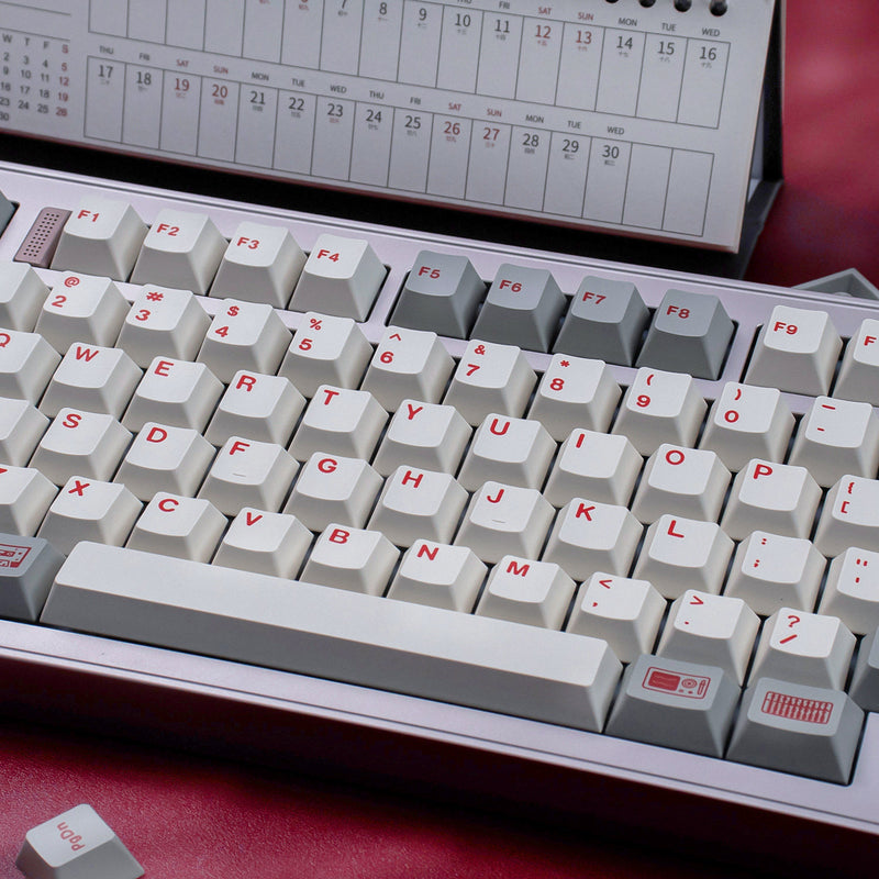 Load image into Gallery viewer, Red Industrial Retro PBT Dye Sub Cherry Profile Keycap Set
