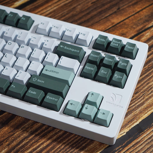 Green and White Cherry Profile Keycap Set