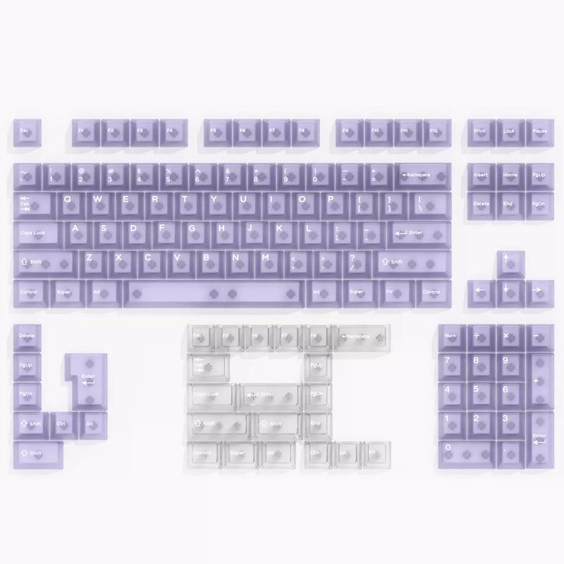 Load image into Gallery viewer, Frosted Purple Cherry Profile Keycap Set
