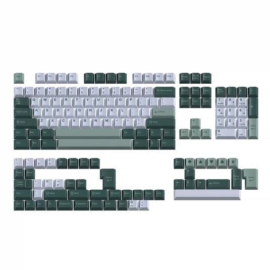 Green and White Cherry Profile Keycap Set