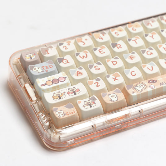 Cat themed MAO Profile Keycaps