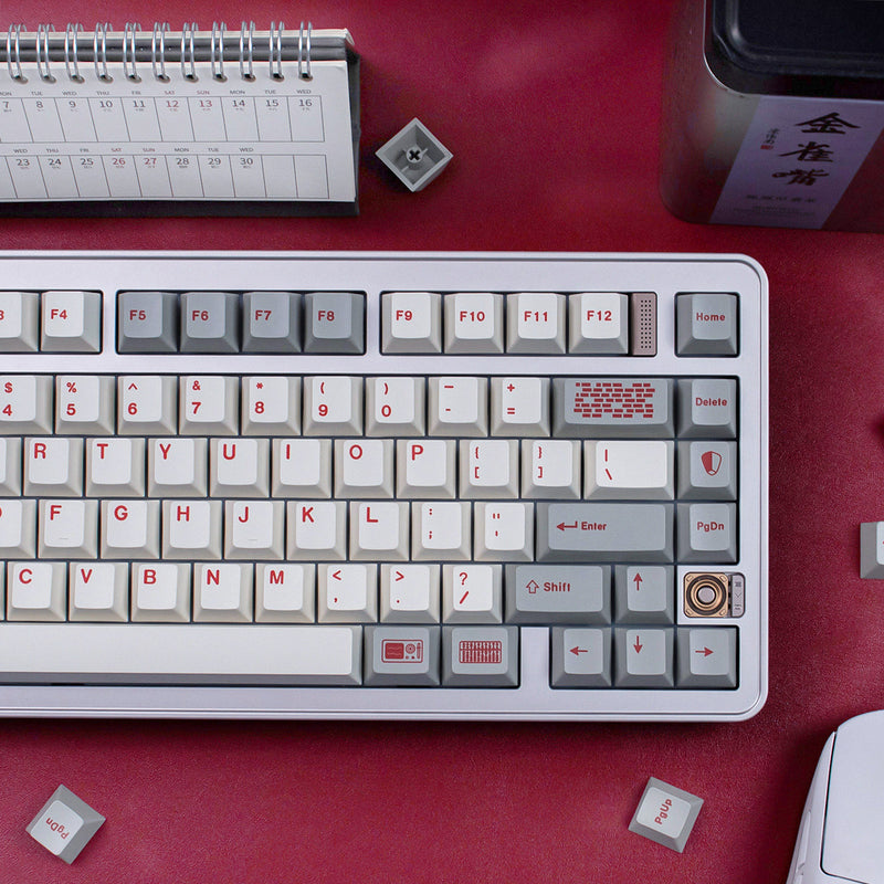 Load image into Gallery viewer, Red Industrial Retro PBT Dye Sub Cherry Profile Keycap Set
