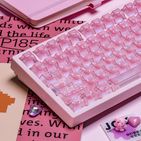 Sakura Blossom Forsted Cherry Profile Keycap Set