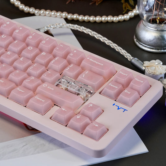 Frosted Pink Cherry Profile Keycap Set