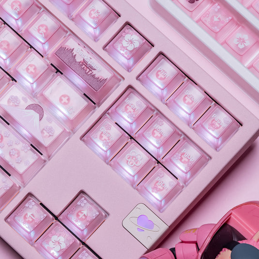 Sakura Blossom Forsted Cherry Profile Keycap Set