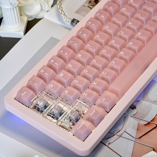 Frosted Pink Cherry Profile Keycap Set