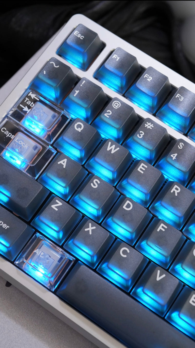 Load image into Gallery viewer, Frosted Grey Cherry Profile Keycap Set
