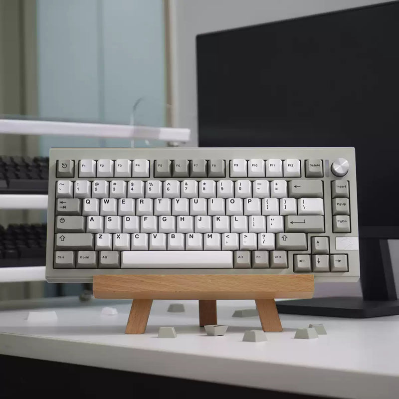 Load image into Gallery viewer, Retro Beige ABS Double Shot Cherry Profile Keycap Set
