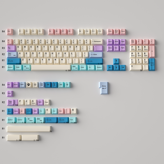 Pixie Cherry Profile PBT Dye Sub Keycap Set