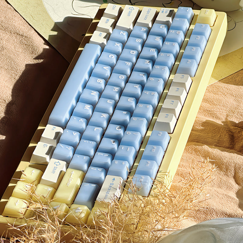 Load image into Gallery viewer, Sea Salt Lemon Candy Cherry Profile PBT+PC Double Shot Jelly Keycap Set
