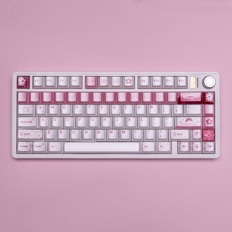 Load image into Gallery viewer, Sakura Blossom Pearlescent Metallic Cherry Profile Keycap Set
