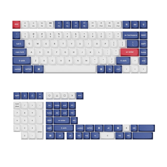Keychron Blue & White Double-shot OSA Profile Keycap Set