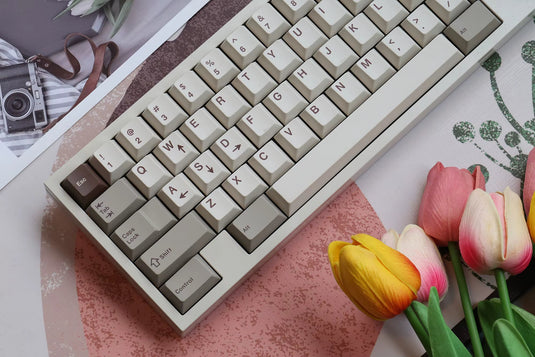 JKDK Retro Chocolate Cherry Profile Keycaps