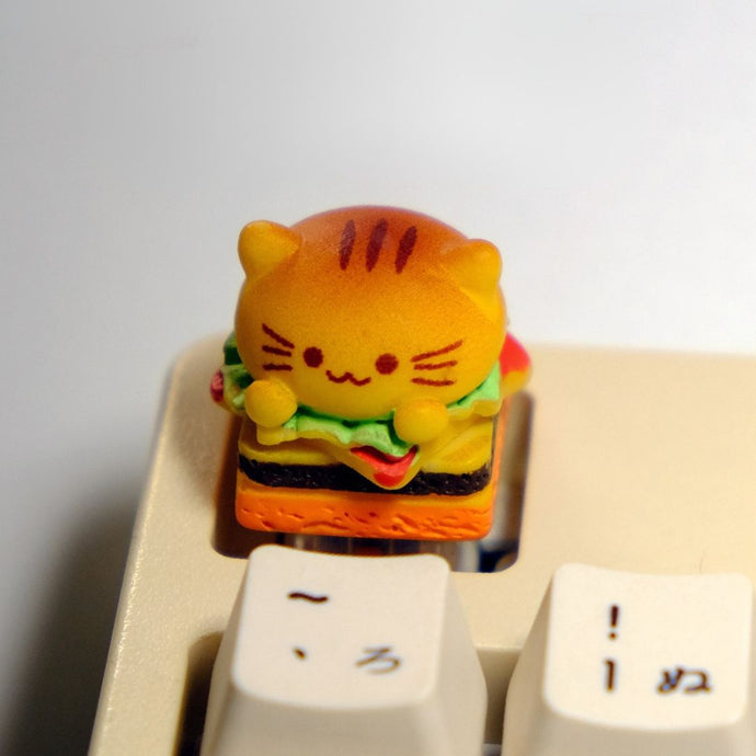 Burger Cat Artisan Keycap