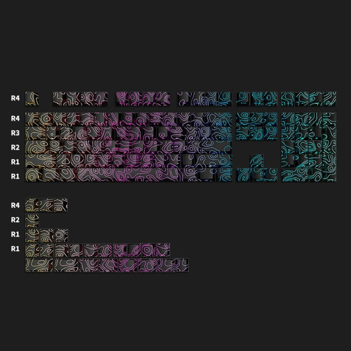 Topography V2 Side Printed RGB Shine Through Cherry Profile Keycaps