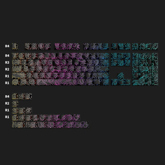 Topography V2 Side Printed RGB Shine Through Cherry Profile Keycaps