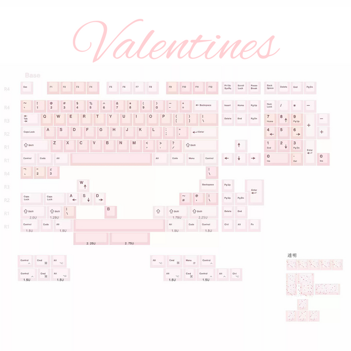 JKDK Valentines Cherry Profile Keycaps