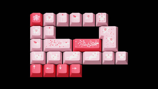 [In-Stock] GMK Hazakura Double-Shot ABS Keycaps