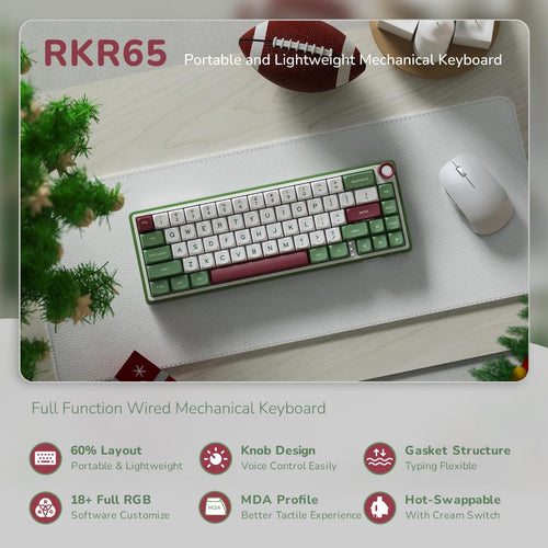 Royal Kludge RK R65 65% Wired Hot-swappable Keyboard