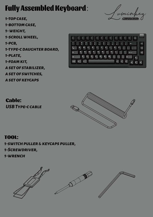 Createkeebs Luminkey75 75% Custom Mechanical Keyboard