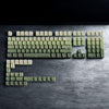 Green Gradient Shine Through Cherry Profile PBT Keycaps [Side Printed]