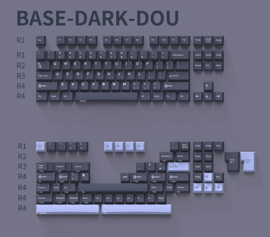 Domikey Zero-G Studio Midnight ABS Triple Shot Cherry Profile Keycaps