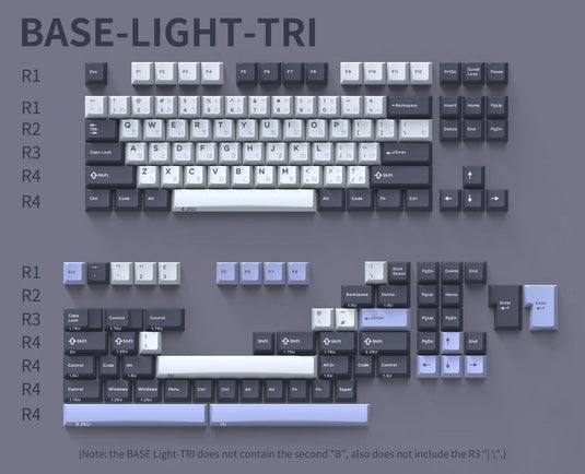 Domikey Zero-G Studio Midnight ABS Triple Shot Cherry Profile Keycaps