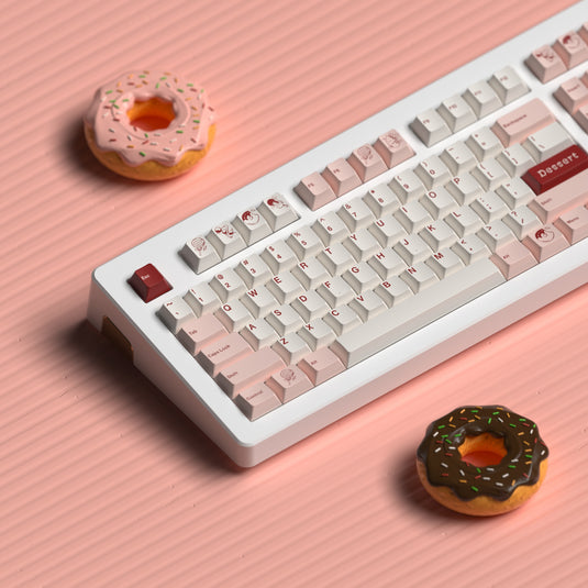 JKDK Pink Dessert PBT Cherry Profile Dye-Sub Keycap Set