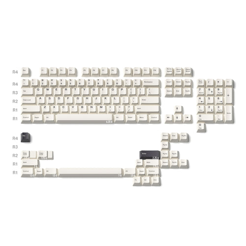 JKDK Black on White PBT Cherry Profile Dye-Sub Keycap Set